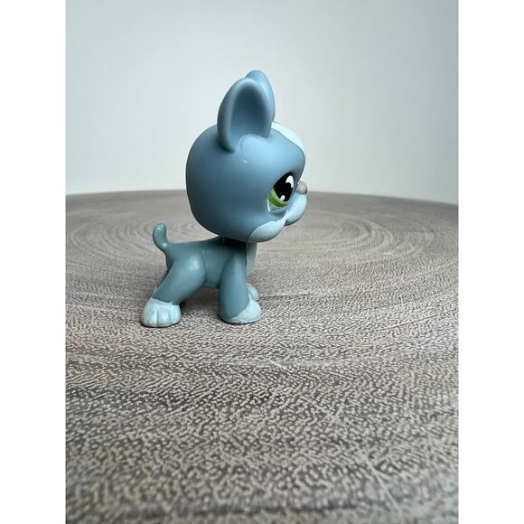 Littlest Pet Shop #857 Gray White Boston Terrier Green Moon Eyes 2004 - Picture 3 of 5